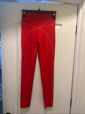 High-Rise Red Performance Leggings